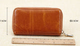 Oil Wax Cow Leather Key Holder Men Women Multifunctional