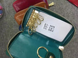 Oil Wax Cow Leather Key Holder Men Women Multifunctional