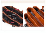 Oil Wax Leather Boston Shoulder Bag Soft Leather Big Bag