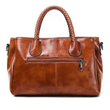 Soft Leather Boston Shoulder Bag Big Bag