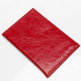 Oil Wax Leather Passport Holder Candy-Colored Thin Portable