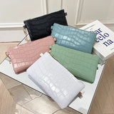 OkoLive Crocodile Zipper Shoulder Bag for Women