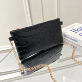 OkoLive Crocodile Zipper Shoulder Bag for Women