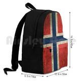 Vintage Norway Flag Outdoor Hiking Backpack