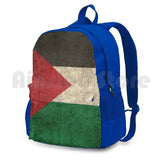 Vintage Palestinian Flag Outdoor Hiking Backpack