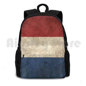 Vintage Dutch Flag Outdoor Hiking Backpack