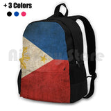 Vintage Filipino Flag Outdoor Hiking Backpack