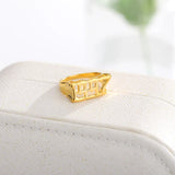 Old English Year Number Ring Men Bague Homme Punk Rings For Men Stainless Steel