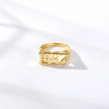Old English Year Number Ring Men Bague Homme Punk Rings For Men Stainless Steel