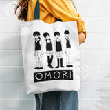 Omori Canvas Shoulder Bag Large Shopper Beach School Cartoon Eco Reusable