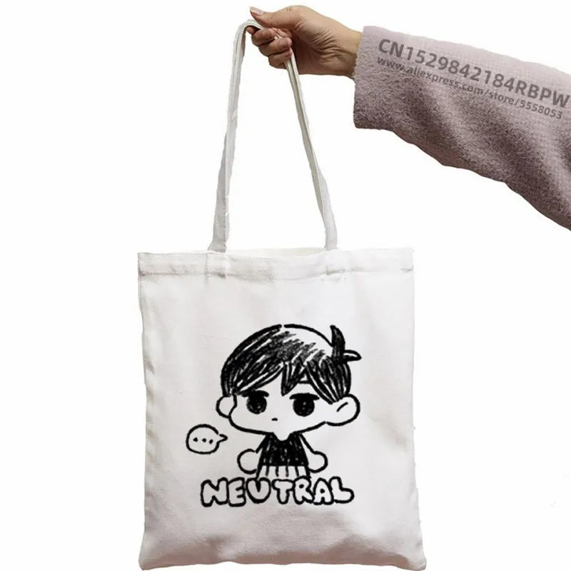 Omori Canvas Shopping Bag Recycle Cotton Handbag