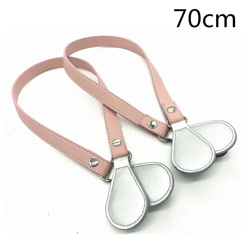 Flat PU Leather Bag Handles for O bag Long 1 Pair