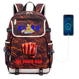 One Punch Man Canvas Backpack Zipper School Bag Packsack Student Casual Teenager