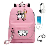 One Punch-Man USB Charge Schoolbag Cartoon Backpack