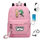One Punch-Man USB Charge Schoolbag Cartoon Backpack