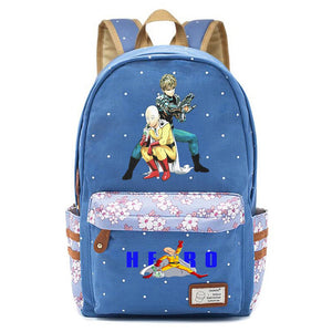 One Punch-Man Zipper Print Backpack Student Schoolbag