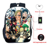 One Punch USB Charge School Bag Men Women Boys Girls Daily School Bag