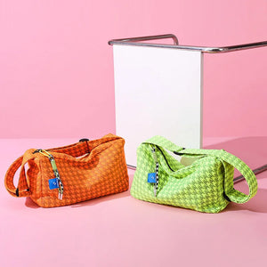 Checkered One Shoulder Bag Autumn Women Cross Body Bag