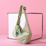 Checkered One Shoulder Bag Autumn Women Cross Body Bag