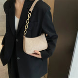 Crocodile Felt One Shoulder Bag Women's Handbag
