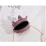One-shoulder Lattice Ellipse Student Leisure Style Zipper Bag