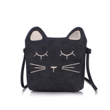 One-shoulder Cartoon Kids Bag Mini Princess Embroidered Kitten Bag