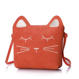 One-shoulder Cartoon Kids Bag Mini Princess Embroidered Kitten Bag