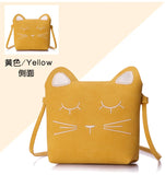 One-shoulder Cartoon Kids Bag Mini Princess Embroidered Kitten Bag