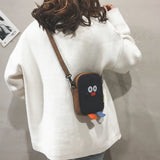 Chick Print School Bag Harajuku Zipper Solid Casual