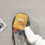 Chick Print School Bag Harajuku Zipper Solid Casual