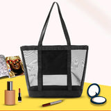 Large Capacity Mesh Beach Bag Portable Mommy Bag