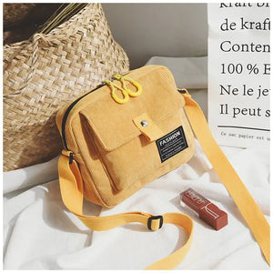 One-shoulder oblique Bag Casual Zipper Solid