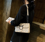 Red Packets Shoulder Bag with Rivet Chain