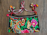 National embroidery canvas crossbody bag