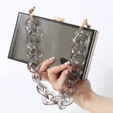Acrylic Crossbody Clutch Bag for Women