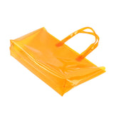 Orange PVC Shopping Bag High Handbag Waterproof Large Capacity