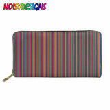 Orange Mexican Print Long Purse Women Travel Card Holder Coin Cases