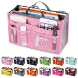Nylon Travel Insert Organizer Handbag Purse Large Liner Makeup Cosmetic Bag