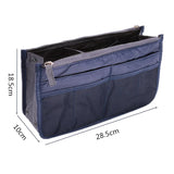 Nylon Travel Insert Organizer Handbag Purse Large liner Lady Makeup Cosmetic Bag