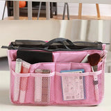 Women Nylon Travel Insert Organizer Handbag Purse Large liner Lady Makeup