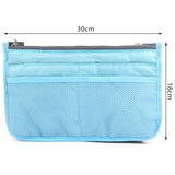 Women Nylon Travel Insert Organizer Handbag Purse Large liner Lady Makeup Bag