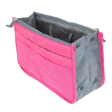 Women Nylon Travel Insert Organizer Handbag Purse Large liner Lady Makeup Bag