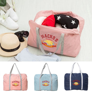 Food Print Tote Bag Organizer Luggage Storage Handbag for Travel