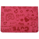 Leather Passport Holder-Rose Red