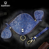 Leather Men Women Key Bag Small Business Key Case Cow Leather Housekeeper Purse