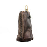 Leather Car Key Bag Unisex Round Key Holder Pouch