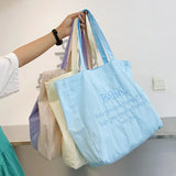 Canvas Shoulder Bag for College Students Class Lazy Style