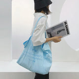 Canvas Shoulder Bag for College Students Class Lazy Style