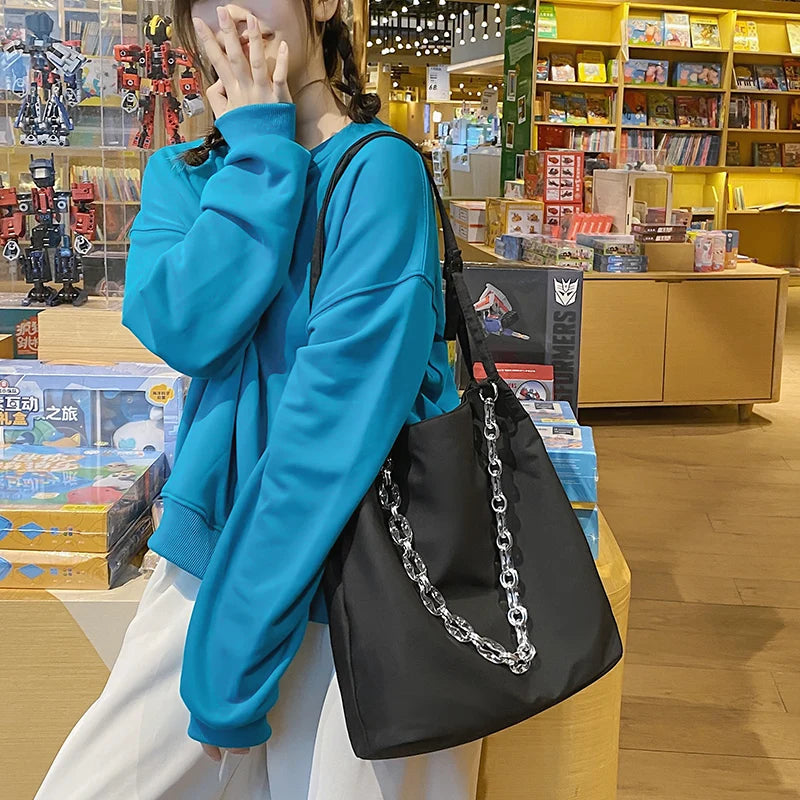 Large-capacity College Student Shoulder Bag