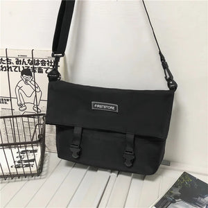 Retro Shoulder Bag Couple Solid Messenger Bag Student Casual Function Sports
